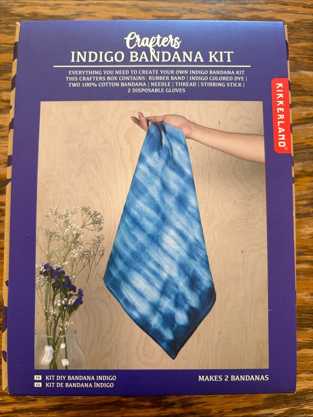 Kikkerland Indigo Bandana Dye Kit - Blue & White